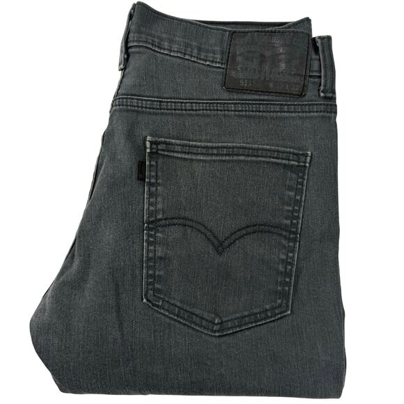 Levi’s 511 Slim Fit Jeans Men’s 32x32 Charcoal Black Denim Stretch - Picture 8 of 8